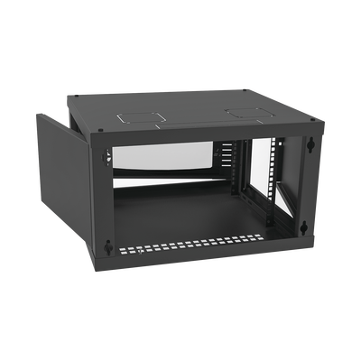 Gabinete para Montaje en Pared, Puerta de Cristal Templado, Cuerpo Fijo con Rack 19" de 6 Unidades. - Imagen 3