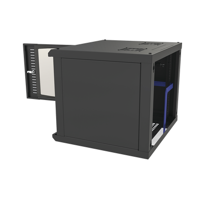 Gabinete para Montaje en Pared, Puerta de Cristal Templado, Cuerpo Fijo con Rack 19" de 9 Unidades - Image 6