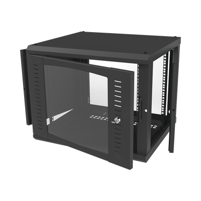 Gabinete para Montaje en Pared, Puerta de Cristal Templado, Cuerpo Fijo con Rack 19" de 9 Unidades - Image 2