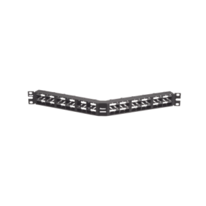 Panel de Parcheo Modular Mini-Com (Sin Conectores), Angulado, Sin Blindaje, Alta Densidad, de 48 puertos, 1UR