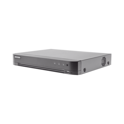 DVR 8 Megapixel / 8 Canales 4K TURBOHD + 8 Canales IP / 1 Bahía de Disco Duro / 4 Canales de Audio / 4 Entradas de alarma / Vídeoanálisis