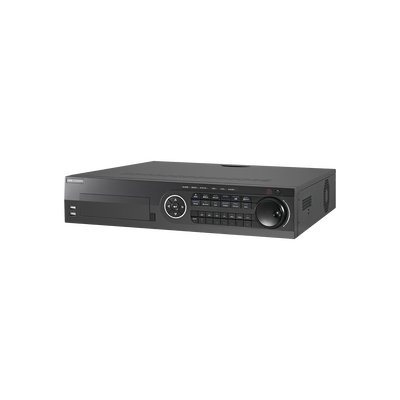 DVR 4 Megapixel Lite / 32 Canales TURBOHD + 16 Canales IP / 8 Bahías de Disco Duro / 16 canales de Audio / 16 Entradas de Alarma