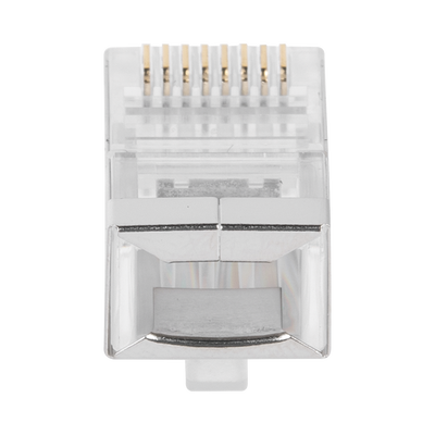 Bote con 100 Piezas de Plug Modular RJ45 Cat6 blindado, chapado de oro a 30 micras para durabilidad extrema SIN PIN DE TIERRA - Image 5