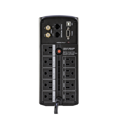 UPS de 850 VA/510 W, Topología Línea Interactiva, Entrada 120 Vca NEMA 5-15P, Tipo Mini Torre, Con 9 Tomas NEMA 5-15R - Imagen 4