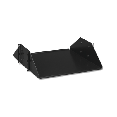 Charola Doble Para Soportar Equipo en Racks de 432 mm de Profundidad, de 19in, 3UR, Color Negro