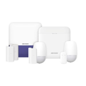 (AX PRO) KIT de Alarma AX PRO con GSM (3G/4G) / Incluye: 1 Hub / 2 Sensores PIR / 3 Contactos Magnéticos mini / 1 Control Remoto / 1 Sirena Inalambrica Exterior / WiFi / Compatible con Hik-Connect P2P