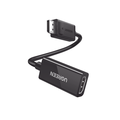 Convertidor DisplayPort a HDMI 4K@60Hz | 3D | HDR | Blindaje interno | Boton Liberador | Largo 25cm | Carcasa de ABS | Plug & Play.