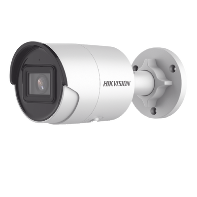 Bala IP 4 Megapixel / Lente 2.8 mm / 40 mts IR EXIR / Exterior IP67 / WDR 120 dB / PoE / Micrófono Integrado / Videoanaliticos (Filtro de Falsas Alarmas) / Ultra Baja Iluminación / Metal