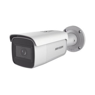 Bala IP 8 Megapixel (4K)/ Lente Mot. 2.8 a 12 mm / 60 mts IR EXIR /Exterior IP67 / IK10 / WDR 120 dB / PoE / Videoanaliticos (Filtro de Falsas Alarmas) / Ultra Baja Iluminación / Entrada y Salida de Audio y Alarmas