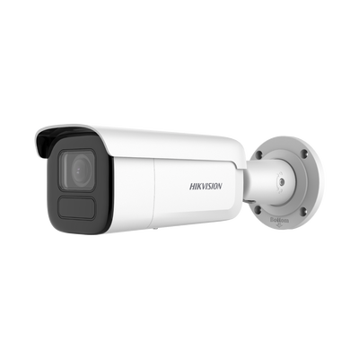 Bala IP 4 Megapixel / Lente 4 mm / 80 mts IR EXIR / Anticorrosión / IP67 / PoE / Videoanaliticos (Filtro de Falsas Alarmas) / DARKFIGHTER / WDR 120 dB