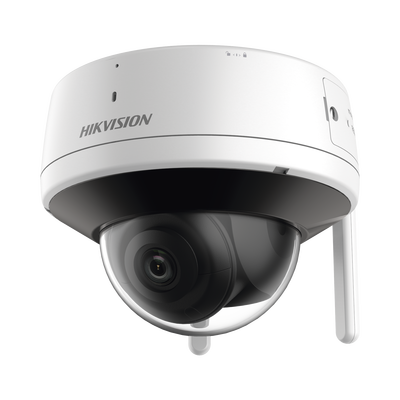 Domo IP 4 Megapixel / Lente 2.8 mm / 30 mts IR / Exterior IP66 / Wi-Fi / WDR 120 dB / Soporta Micro SD / H.265+ / Micrófono y Bocina Interconstruido