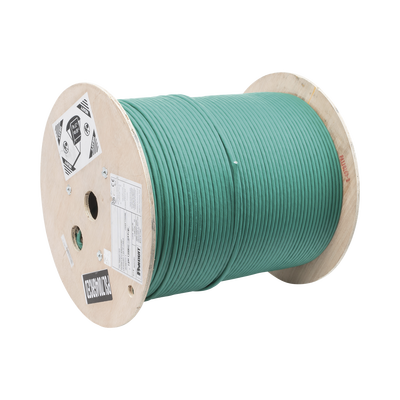Bobina de Cable Blindado S/FTP de 4 pares, Cat7, Inmune a Ruido e Interferencias, LSZH (Bajo humo, Cero Halógenos), Color Verde, Bobina de 500 m - Image 3