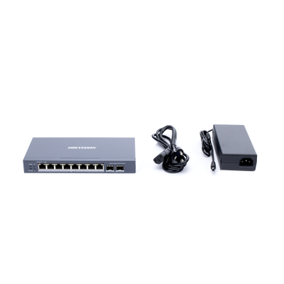 Switch Gigabit PoE+ / Administrable / 8 Puertos Gigabit PoE+ / 2 Puertos SFP / Configuración Nube Hik-Partner Pro / Modo Extendido hasta 300 Metros / 110 W - Image 5