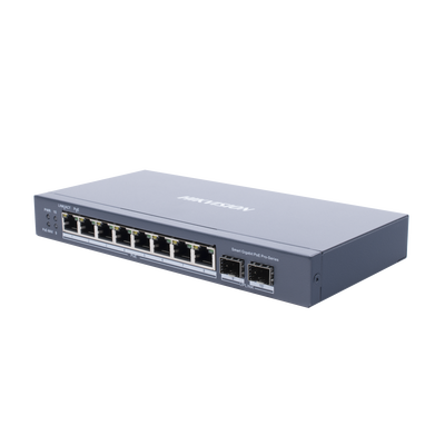 Switch Gigabit PoE+ / Administrable / 8 Puertos Gigabit PoE+ / 2 Puertos SFP / Configuración Nube Hik-Partner Pro / Modo Extendido hasta 300 Metros / 110 W - Image 2