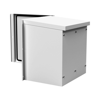 Gabinete Acero Galv. para 1 Bat. PL110D12. Acc. de piso o poste No incluidos (400 x 400 x 300mm). - Image 4