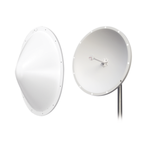 Kit de Antena y radomo, ganancia de 28 dBi, rango de frecuencia extendida (4.9 a 6.5 GHz), conectores N-Macho, incluye jumper, distancia de hasta 15 km