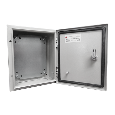 Gabinete de Acero IP66 Uso en Intemperie (300 x 400 x 200 mm) con Placa Trasera Interior y Compuerta Inferior Atornillable (Incluye Chapa y Llave). - Image 5
