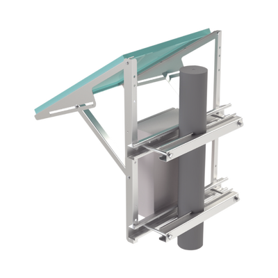 Montaje de Panel Solar para Poste Compatible con PRO-5012 + Gabinetes PST253015A/ PST304020A/ PST404020A/ EIPC404025/ EIPCB404030 (No incluidos). - Image 4