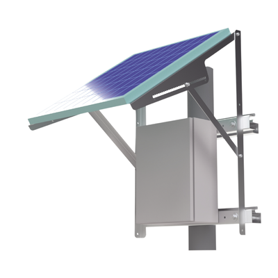 Montaje de Panel Solar para Poste Compatible con PRO-5012 + Gabinetes PST253015A/ PST304020A/ PST404020A/ EIPC404025/ EIPCB404030 (No incluidos).