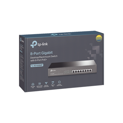 Switch Gigabit PoE+ no administrable de 8 puertos 10/100/1000 Mbps y 8 puertos PoE para escritorio - Image 4