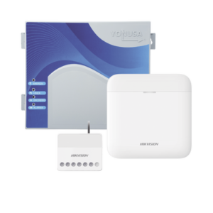 (AX PRO + YONUSA) KIT de Alarma AX PRO / Incluye: 1 Hub con bateria de respaldo / 1 Energizador 2500Mts Lineales / 1 Relevador 0 a 36 Vcc (Max. 5 A) con Entrada de Alarma 27/7