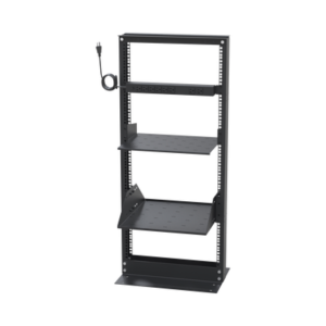 Kit de Rack Estándar 19", 24 UR con 2 Charolas  y PDU (8 tomas). Ideal para UPS y Servidores tipo Torre.