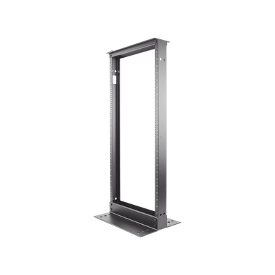 Rack de Dos Postes Estándar de 19 in, Rieles Numerados y Roscados #12-24, Fabricado en Aluminio, 24 Unidades de Rack, Color Negro - Image 4
