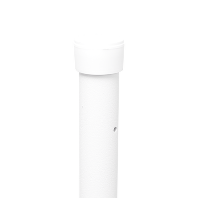 Poste de Esquina Blanco de Acero Galv. de 1.2m para Cerca Electrificada cal. 18 de 1" Diam. para 5 Aisladores (No incluidos). - Imagen 2
