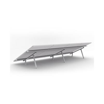 Montaje para Panel Solar extra largo de aluminio anodizado para techo o piso de concreto, de alta resistencia a climas extremos y rápida instalación para arreglo 1x4 módulos fotovoltáicos de 40mm de espesor