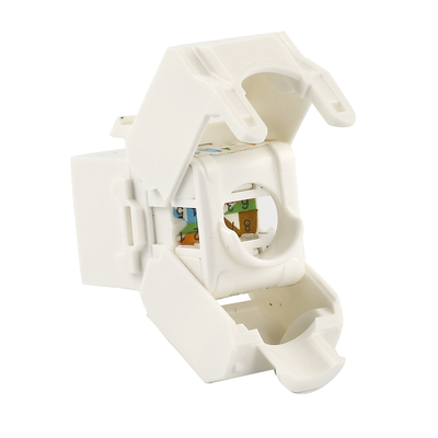 Módulo Jack Keystone Cat6 (toolless), con terminación en ángulo 180 º Color Blanco, Compatible con Faceplate y Patchpanel Linkedpro - Image 3