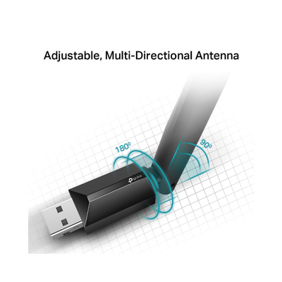 Adaptador USB inalámbrico doble banda AC 600 Mbps, antena de alta ganancia. - Image 3
