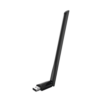 Adaptador USB inalámbrico doble banda AC 600 Mbps, antena de alta ganancia.