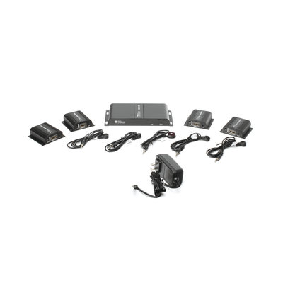 Kit Divisor y Extensor HDMI (Extender Splitter) / Divide 1 Fuente HDMI a 4 Pantallas / Extiende la señal HDMI hasta 40 m / Resolución 1080P @ 60 Hz / Cat 6/6a/7 / Cero Latencia / Salida Loop en el Tx / IR / Alimente solo el Tx (PoC). - Imagen 5
