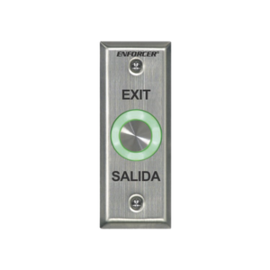Botón de salida con aro iluminado color verde y rojo / IP65 / Buzzer / función toggle (enclavado) / Función temporizado / dos salidas de contacto NC/NO/ placa de acero inoxidable