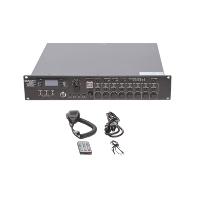 Controlador de Evacuación Por Voz | 500 W | 8 Zonas independientes | 4 entradas de audio y 2 entradas de micrófono - Image 5