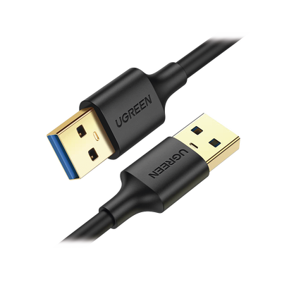 Cable USB-A 3.0 a USB-A 3.0 / 1 Metro / Macho a Macho / Conector Niquelado / Núcleo de Cobre Estañado / Blindaje Múltiple / Velocidad 5Gbps / No Requiere Controlador / Compatible con USB2.0 Y USB 1.1