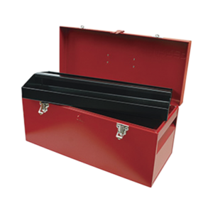 Caja de herramientas metálica con soble cerradura de 51 x 21.5 x 24cm.