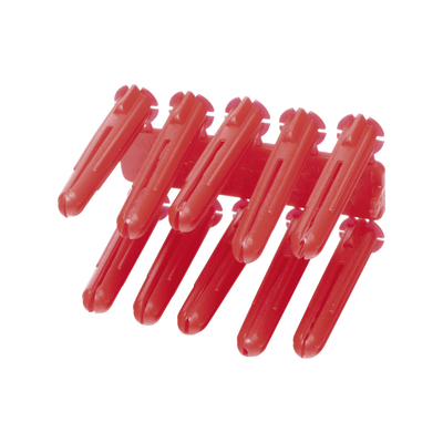 Taquete de 1/4 plástico paquete de 100 piezas para fijar objetos con tornillo en muros y techos de concreto o superficies sólidas, compatible con tornillo TH10X de 10 x 1 1/2" (1103-03100) - Imagen 2