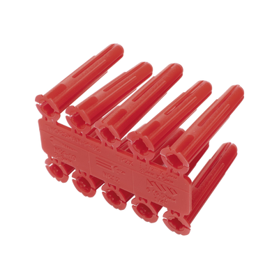 Taquete de 1/4 plástico paquete de 100 piezas para fijar objetos con tornillo en muros y techos de concreto o superficies sólidas, compatible con tornillo TH10X de 10 x 1 1/2" (1103-03100) - Imagen 3