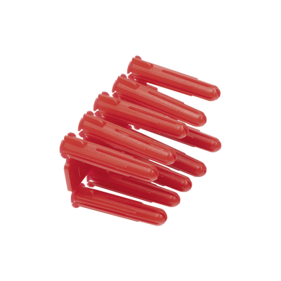 Taquete de 1/4 plástico paquete de 100 piezas para fijar objetos con tornillo en muros y techos de concreto o superficies sólidas, compatible con tornillo TH10X de 10 x 1 1/2" (1103-03100) - Imagen 4