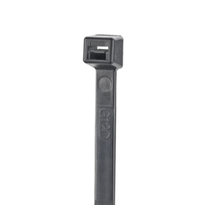 Cincho de Nylon 6.6 StrongHold™, 200mm largo x 2.5mm ancho, Color Negro, Exterior Resistente a Rayos UV, Paquete de 100pz
