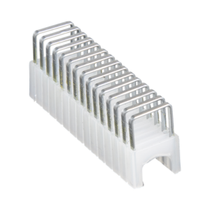 Paquete de 300 Grapas con Aislamiento, para Cables Coaxiales (RG59, RG6/6Q) y de Datos (CAT3/5e/CAT6/6A) de hasta 5/16'' × 5/16'' (8 mm × 8 mm) de tamaño.