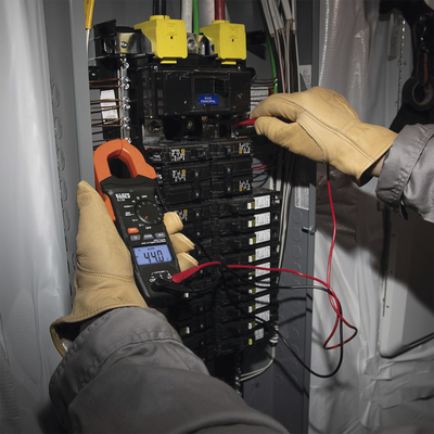 Kit de Amperímetro de Gancho (400A CA) con Probador de Fase y Divisor (para medir corriente sin cortar el cable). - Image 6