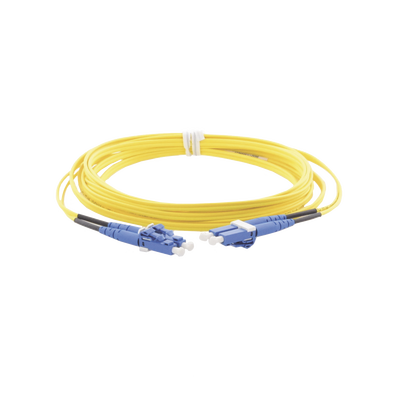Jumper de Fibra Optica Monomodo 9/125 OS2, LC-LC Duplex, OFNR (Riser), Color Amarillo, 3 Metros - Imagen 2