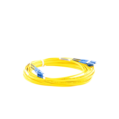 Jumper de Fibra Optica Monomodo 9/125 OS2, LC-LC Duplex, OFNR (Riser), Color Amarillo, 10 Metros - Image 3