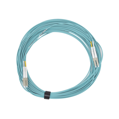 Jumper de Fibra Óptica Multimodo 50/125 XGLO OM3, LC-LC Duplex, OFNR, Color Aqua, 15 Metros - Image 2