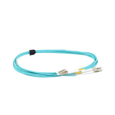 Jumper de Fibra Óptica Multimodo 50/125 XGLO OM4, LC-LC Duplex, OFNR, Color Aqua, 3 Metros - Image 2