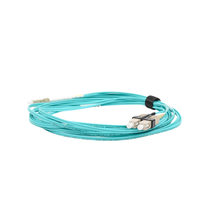Jumper de Fibra Óptica Multimodo 50/125 XGLO OM3, LC-SC Duplex, OFNR, Color Aqua, 5 Metros - Image 4