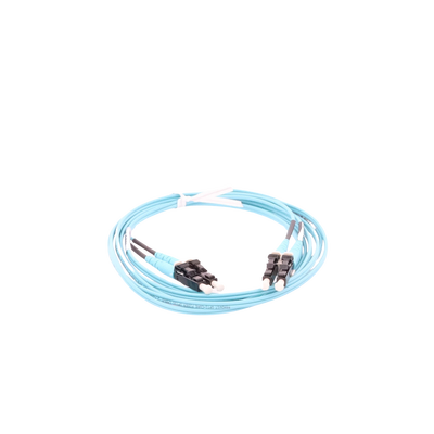 Jumper de Fibra Optica Multimodo 50/125 OM3, LC-LC Duplex, OFNR (Riser), Color Aqua, 1 Metro - Image 3