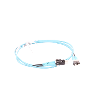 Jumper de Fibra Optica Multimodo 50/125 OM3, LC-LC Duplex, OFNR (Riser), Color Aqua, 1 Metro - Image 4